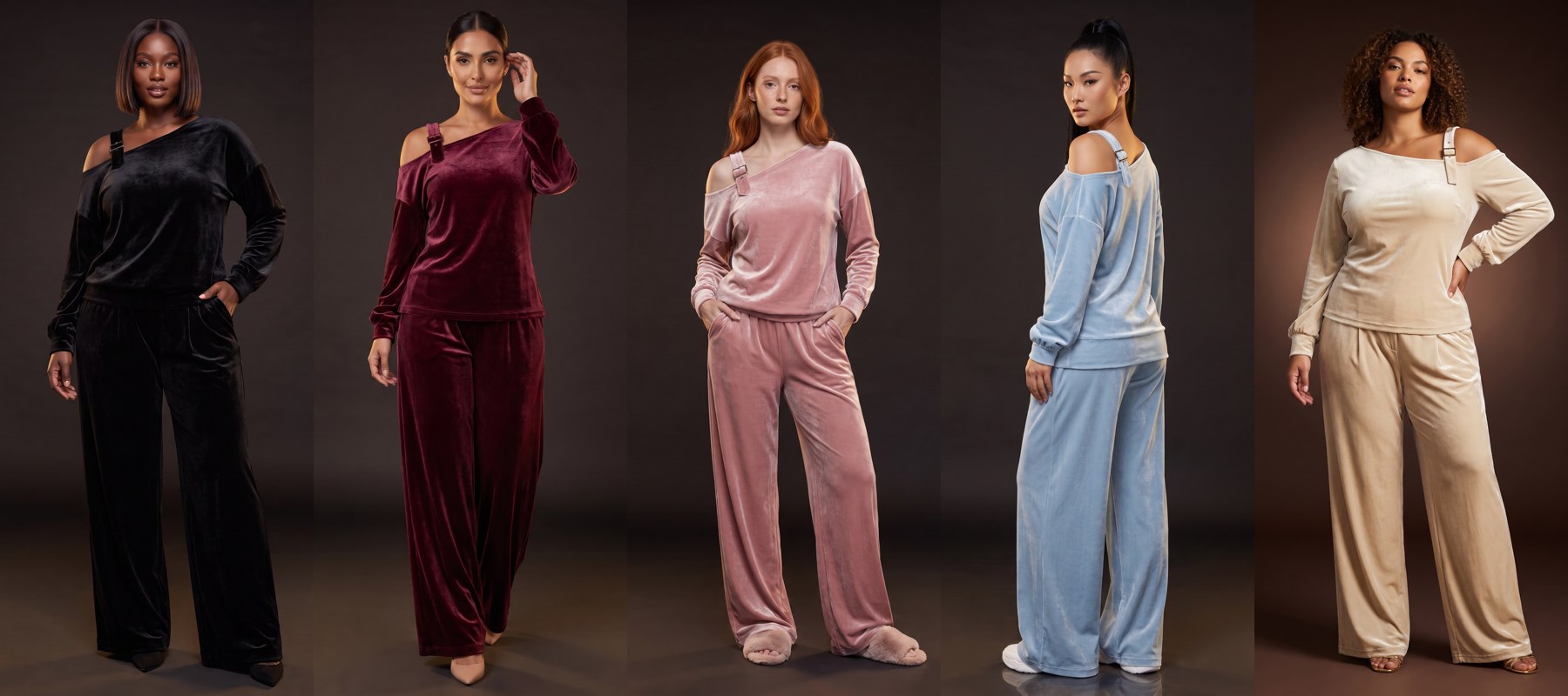 The Velvet Set in all five colors